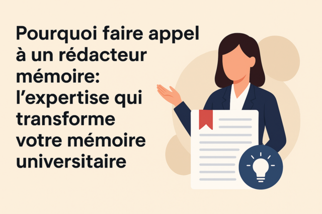 Pourquoi faire appel à un rédacteur mémoire : l’expertise qui transforme votre mémoire universitaire