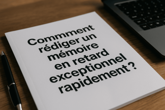 Comment réussir son mémoire quand on pense être en retard : la méthode complète pour rattraper le temps et valider du premier coup